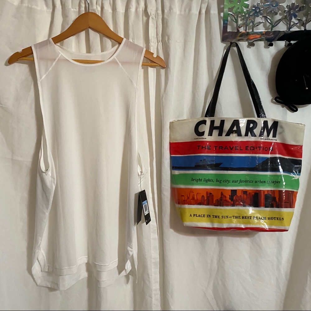 Nike white dri fit tank
